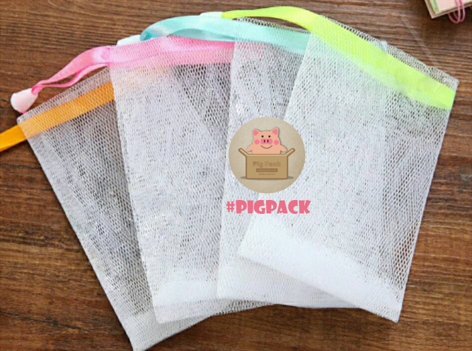 ถุงตาข่ายตีฟอง ขนาด 10x15 cm. 500 ชิ้น (คละสี) 003610