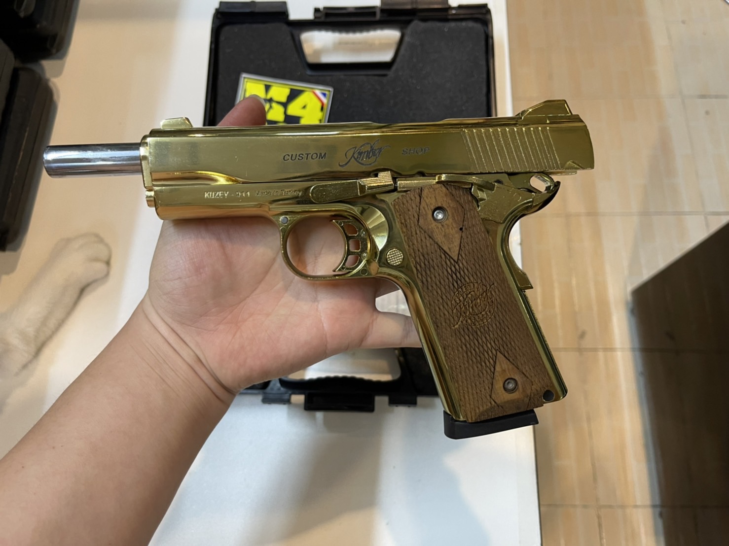 KUZEY M1911 ลาย KIMBER SHOP ลำกล้อง 5" สีทอง