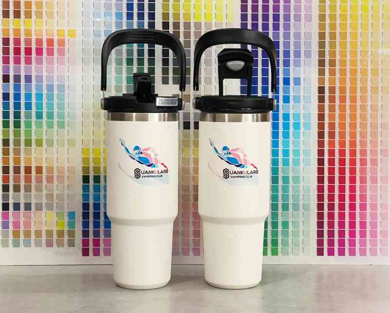 พิมพ์ UV โลโก้บริษัท สกรีน UV โลโก้บริษัท 4 สี