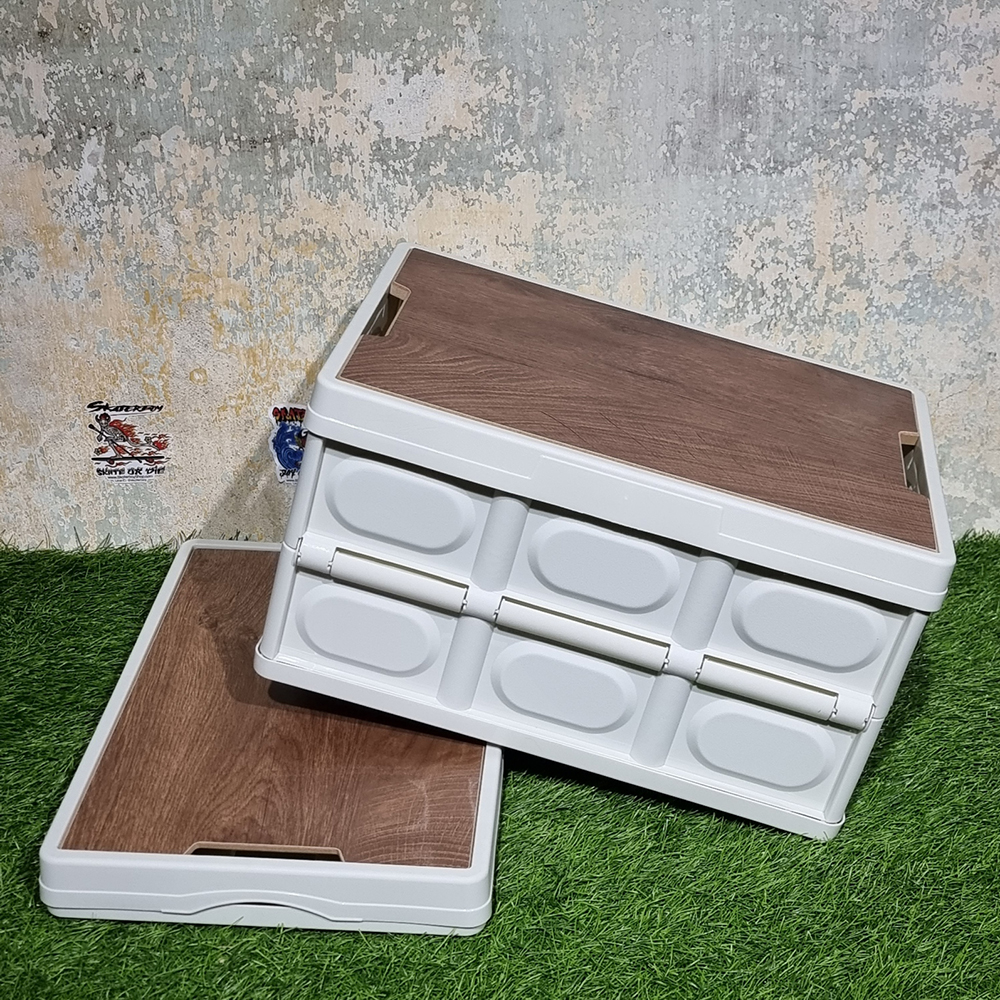 [1200] กล่องเก็บของพับได้ ประหยัดพื้นที่ topแข็ง วางของได้แค้มปิ้ง กางเต็นท์ ที่นอนเสื้อผ้า เก็บของท้ายรถ