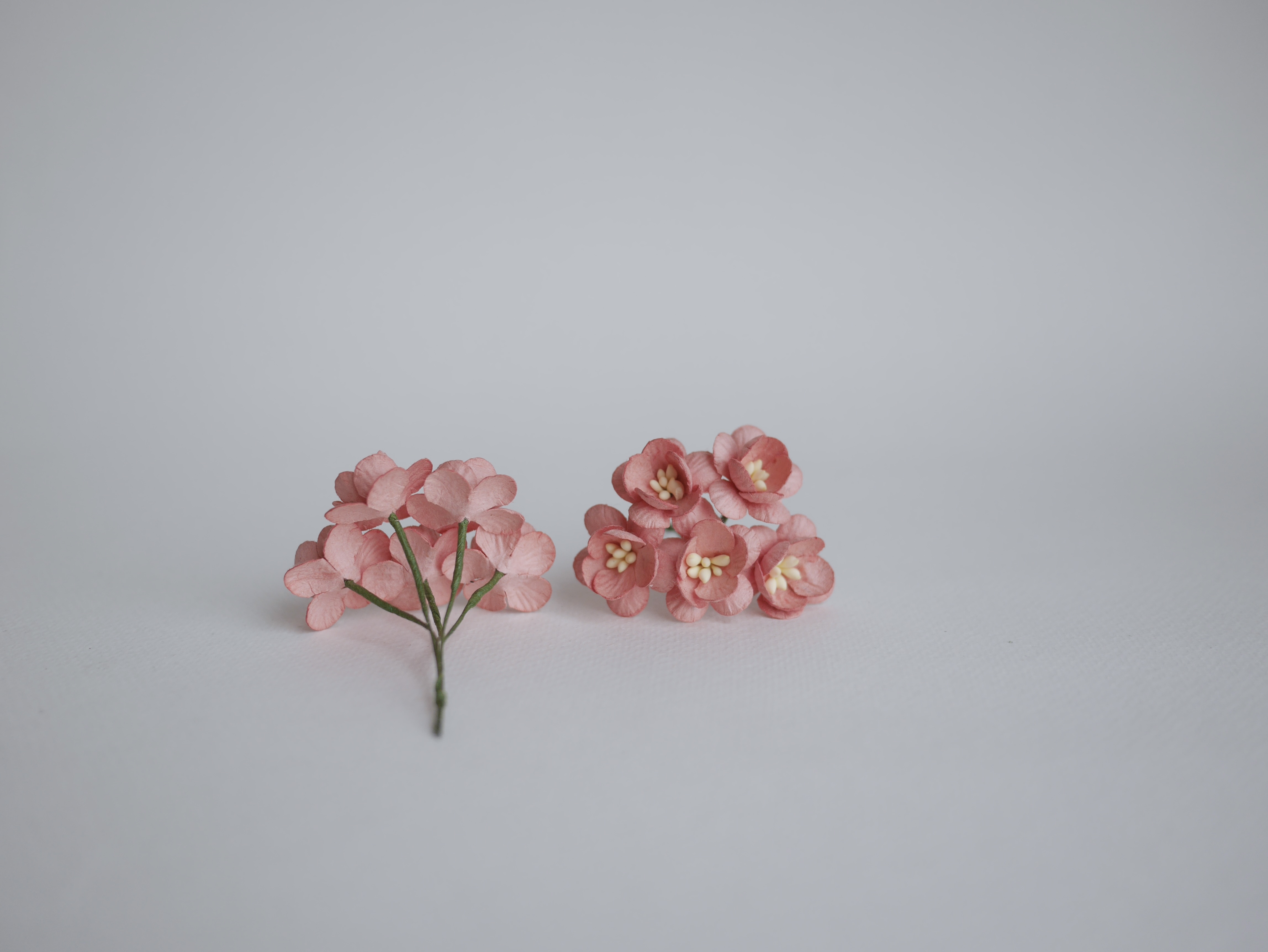 ดอกไม้กระดาษสา ดอกซากุระกระดาษ ดอกโบตั๋น ดอกไม้กระดาษสาราคาส่ง ดอกไม้กระดาษสำหรับตกแต่งของชำร่วย งานแต่งงาน ทำช่อดอกไม้ติดอกเจ้าบ่าว ข้อมือดอกไม้เจ้าสาว ขนาด2.5 cm. 50 ดอก Paper flowers supplies: DIY wedding tools Cherry blossom (Sakura) 50 pcs. size 2.5