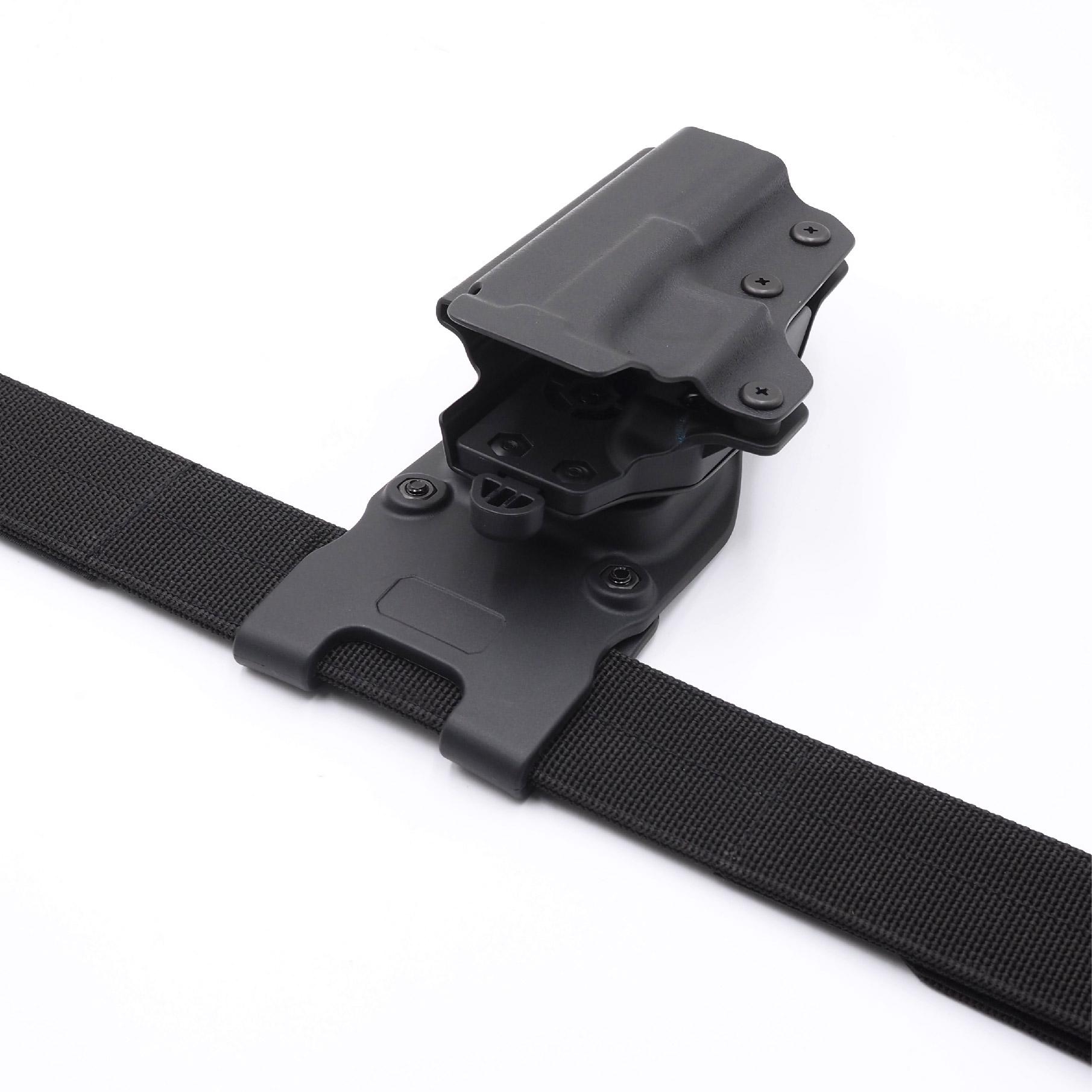 ซองพกนอกปลดนิ้วโป้ง KYDEX Glock 19/17/22/23/31/44/45 + เพลทต่ำ Warriorland (K0990)