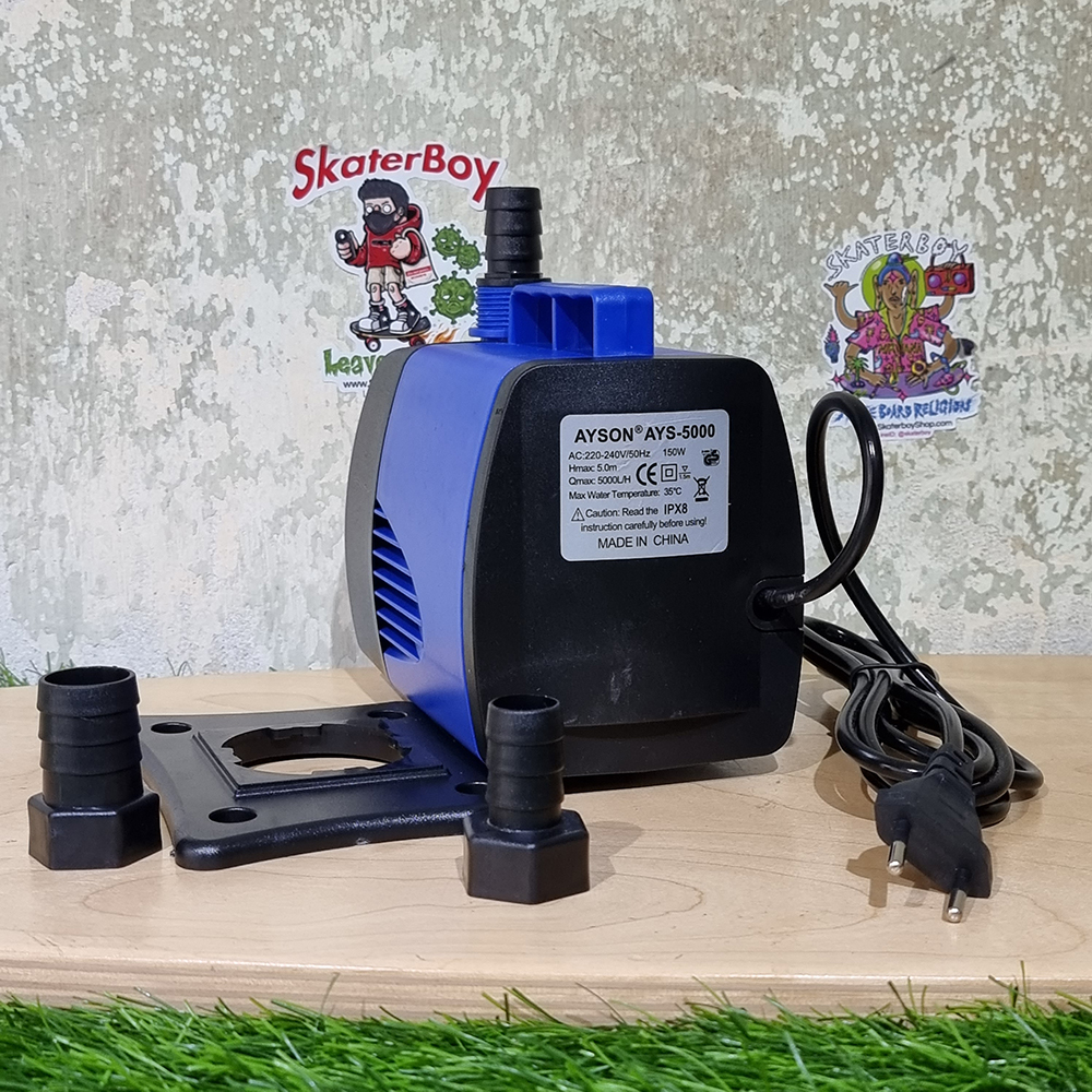 [1001] ปั้มน้ำขนาดเล็ก ตู้ปลา รดน้ำต้นไม้ 30W 75W 150W ข้อต่อ19mm