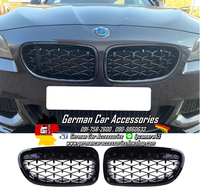 กระจังหน้าDiamondดำ BMW F10 กรอบดำเงา