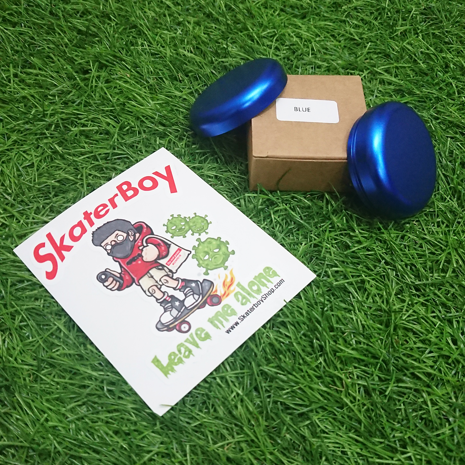 [1003] กล่องเก็บสมุนไพร กลม 2ขนาด Aluminum กันชื้น กันฝุ่น เก็บยา