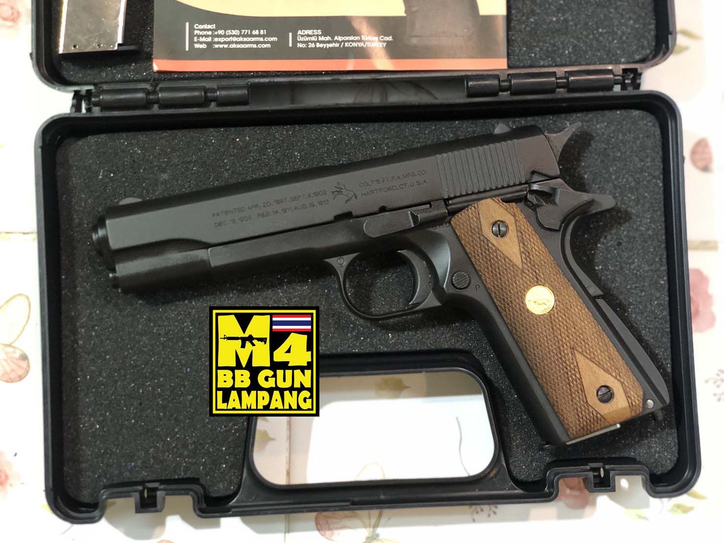 AKSA COLT 1911 ลาย 100 ปี สีดำ