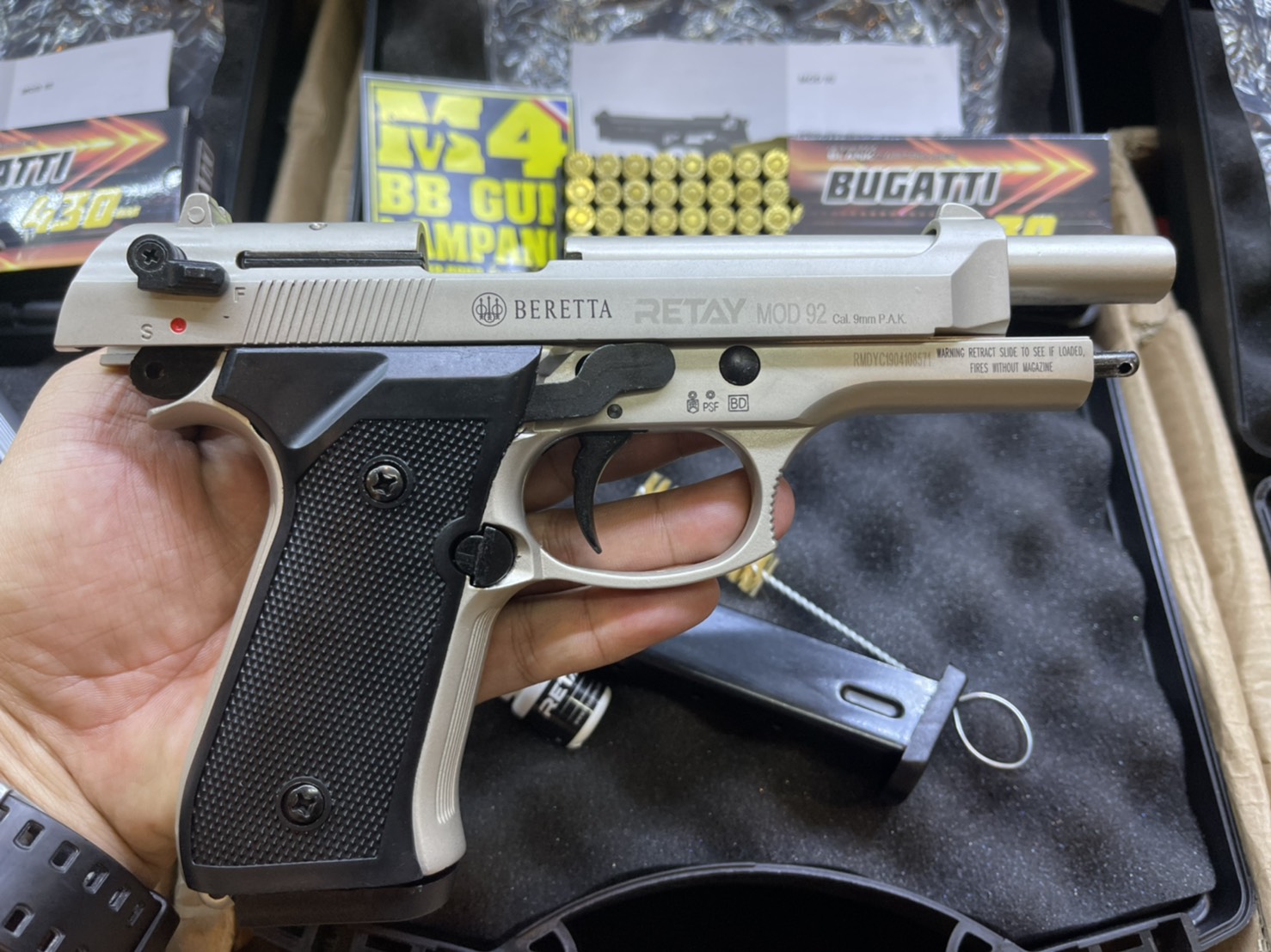 RETAY บาเรทต้า MOD 92 ซาติน ด้าม ดำ