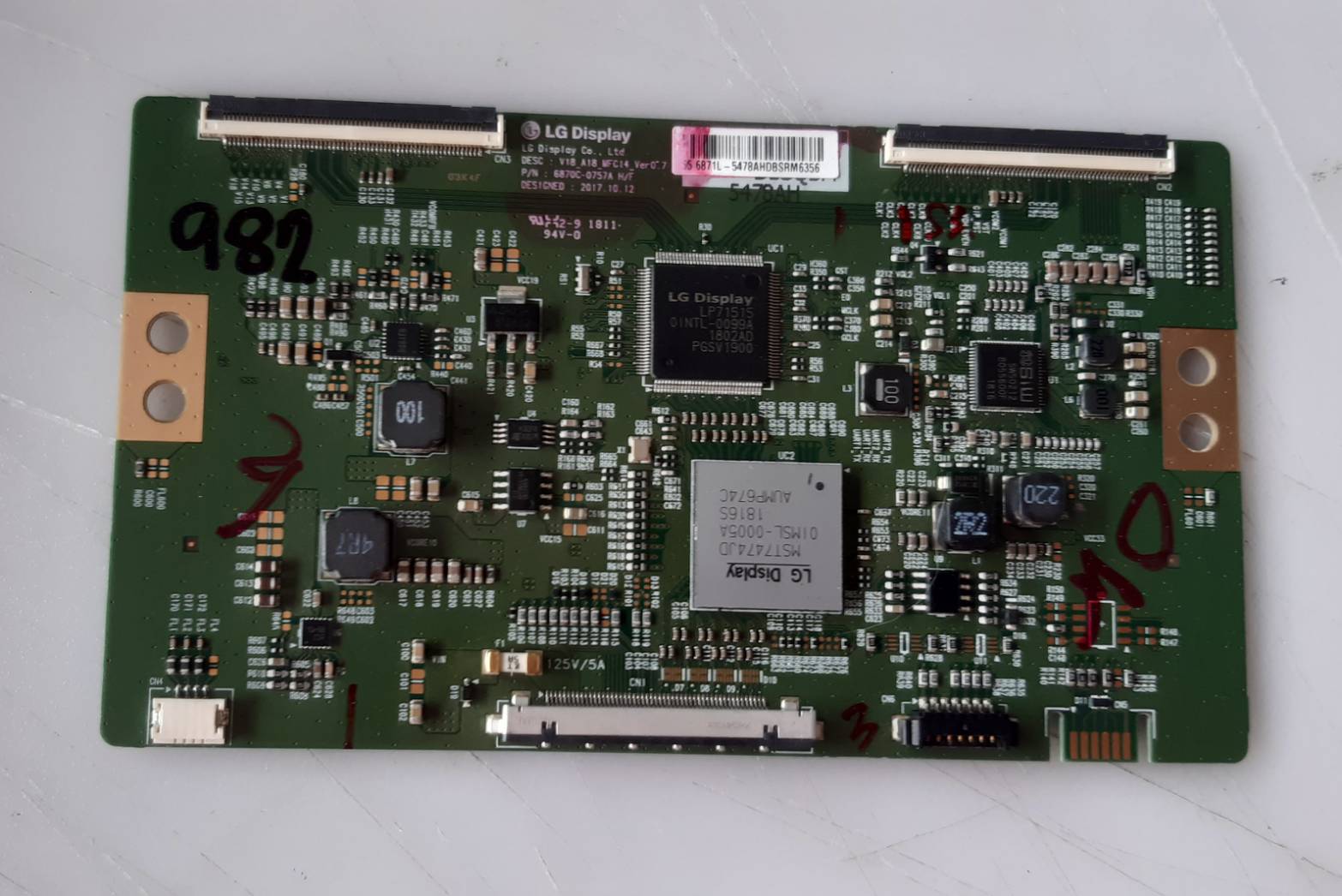 อันที่ 982 Panasonic TH-55FX600T ทีคอน 6870C-0757A ดีเทสแล้ว