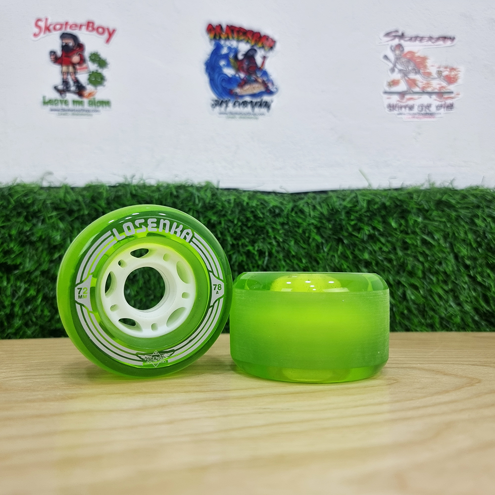 [0317] ล้อสเก็ตบอร์ด 70x40 85A ขอบมน แกนพลาสติกใหญ่เซฟน้ำหนัก Losenka