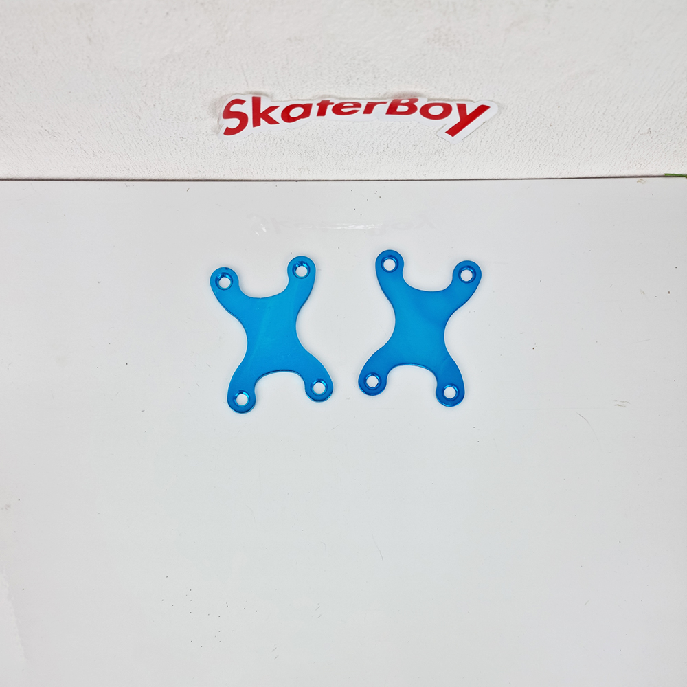 [0302] แผ่นประเก็น รองน็อตยึดทรัค สเก็ตบอร์ด รูในห่าง 6.5 5.5mm ทรงXหัวมน ช้วยถนอมไม้