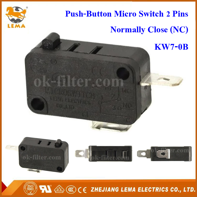 Push-Button Micro Switch 2 Pins (NC) KW7-0B