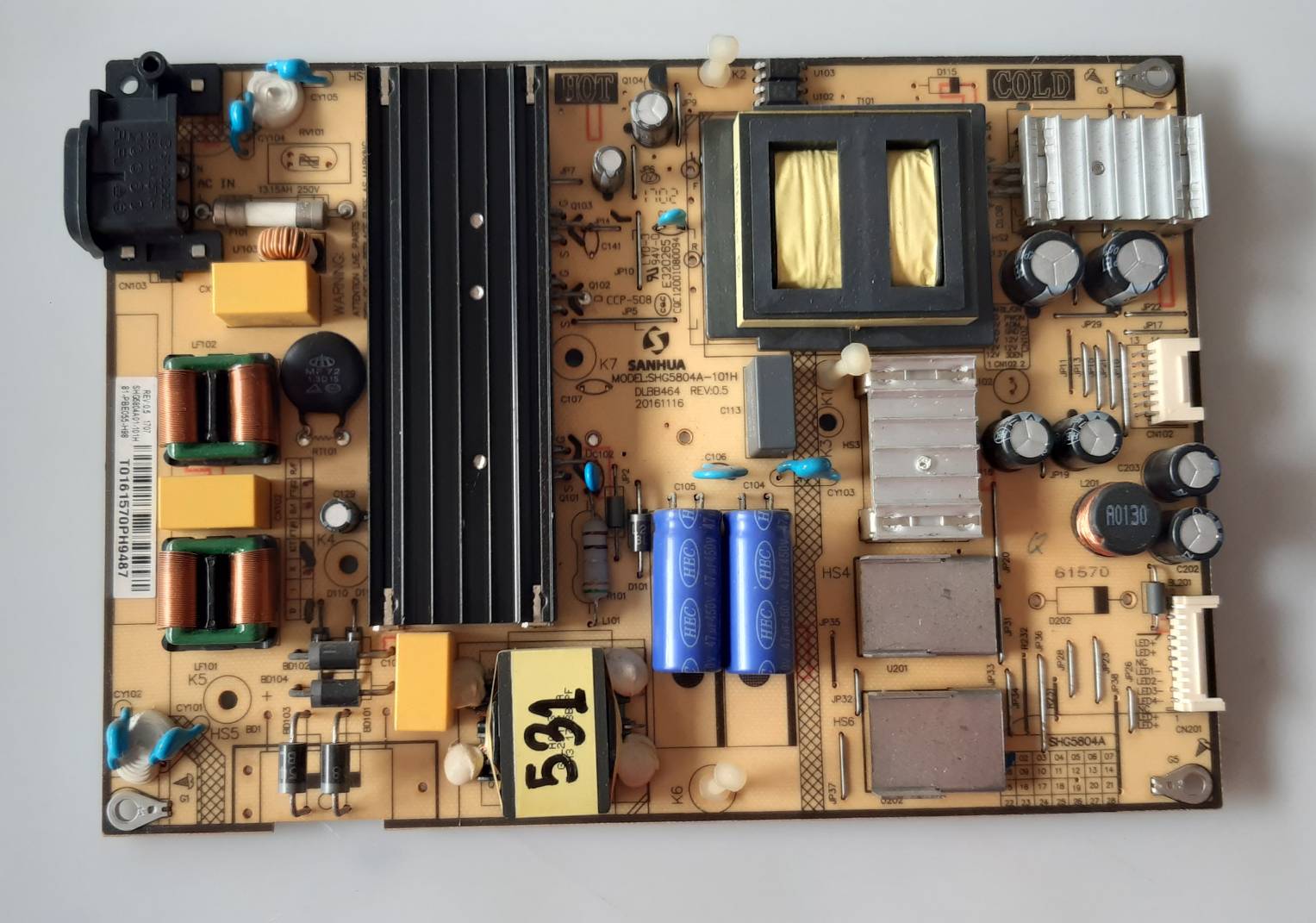 อันที่ 531 TCL 55S3820 ซัฟฟลาย SHG5804A-101H ดีเทสแล้ว