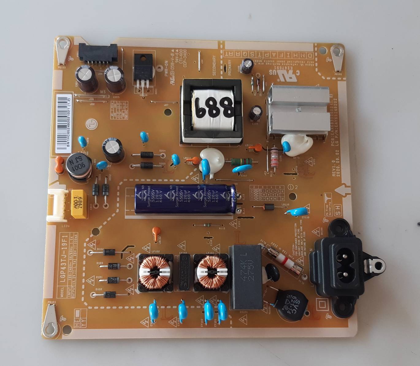 อันที่ 688 LG 43LM5500PTA ซัฟฟลาย EAX68312602 ดีเทสแล้ว