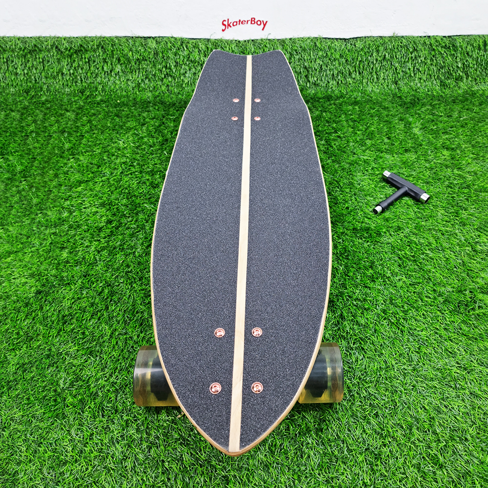 0202 Surf skate RareAnt บอร์ด 30.5x9.5 นิ้ว ทรัค CX7 ล้อ 65mm เซิร์ฟสเก็ตแผ่นกว้างยืนง่าย