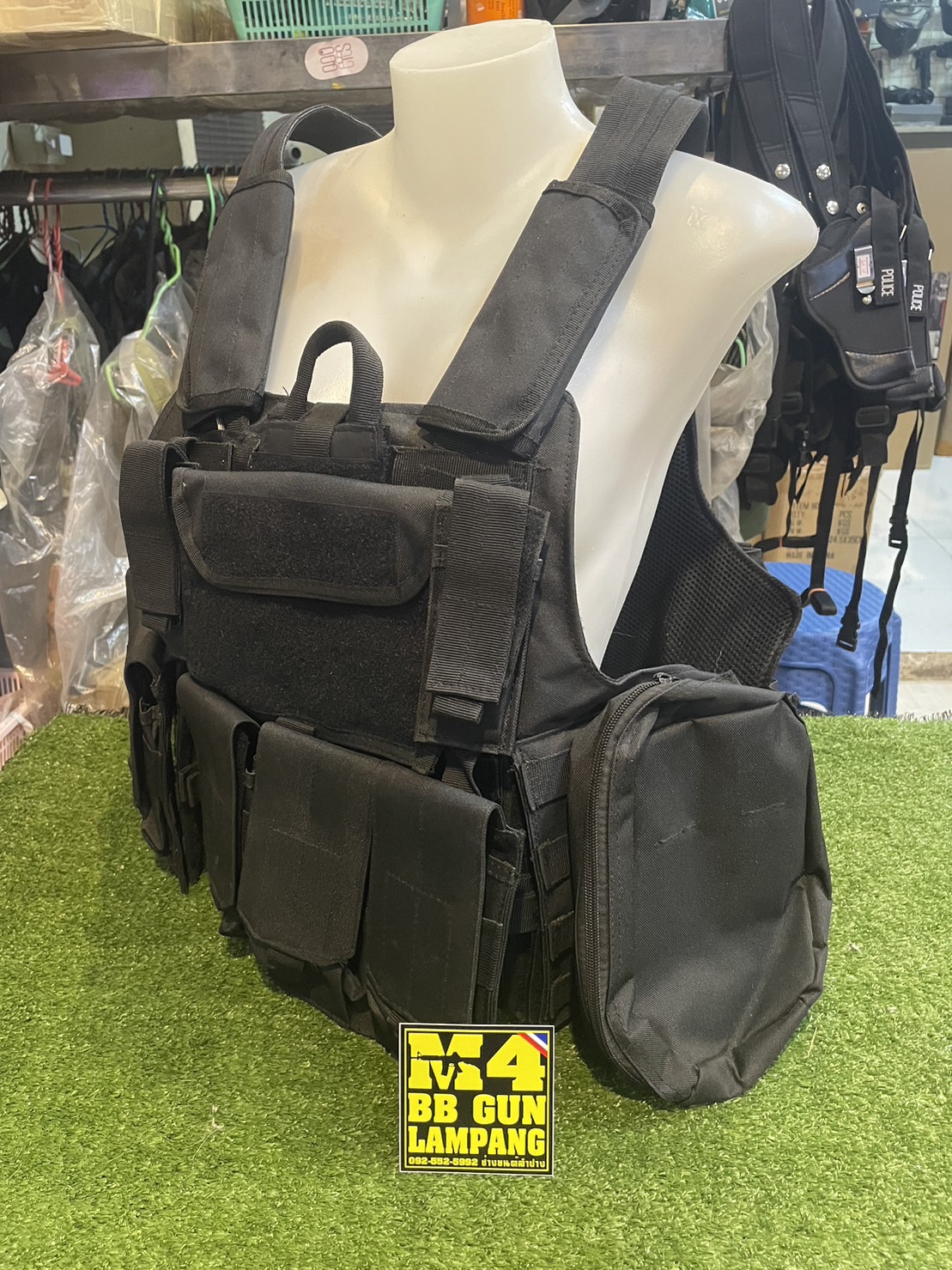 เสื้อเวส ดำ Size L