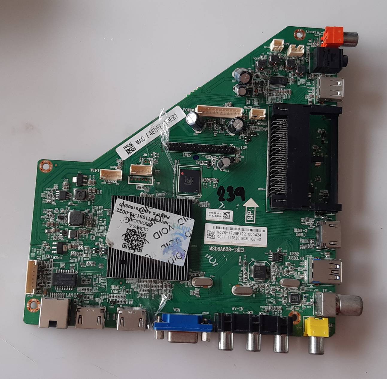 อันที่ 239 PHILIPS 43PFT6100S ซีสเตร็ม MSD6A628-T8E3 ดีเทสแล้ว