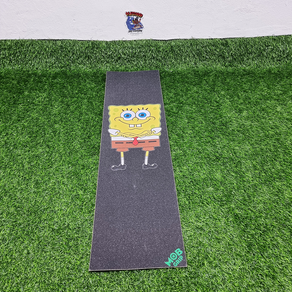 [0304] สติ๊กเกอร์กระดาษทราย ลายฟองน้ำเหลือง ขนาด 83x24cm street skateboard Grip tape
