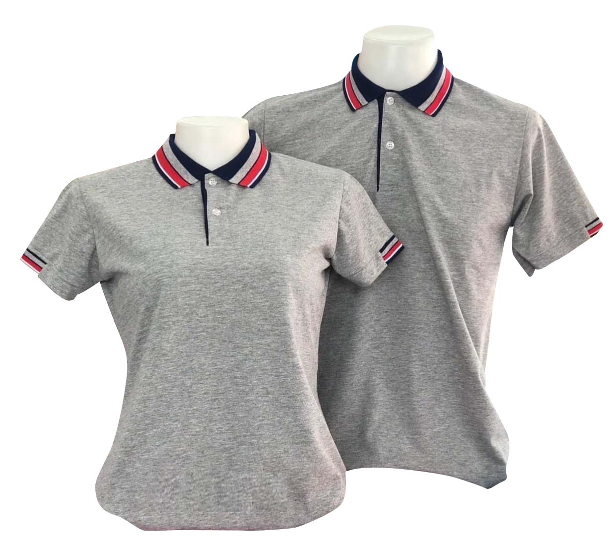 เสื้อโปโล สีเทาอ่อน สีเทาท็อปดราย ราคาส่ง 3 ตัวขึ้นไป