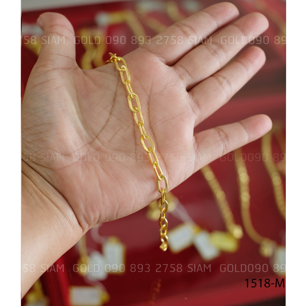 (M) สร้อยข้อมือ โซ่ฝรั่ง 1 บาท (มีคลิปรีวิว)