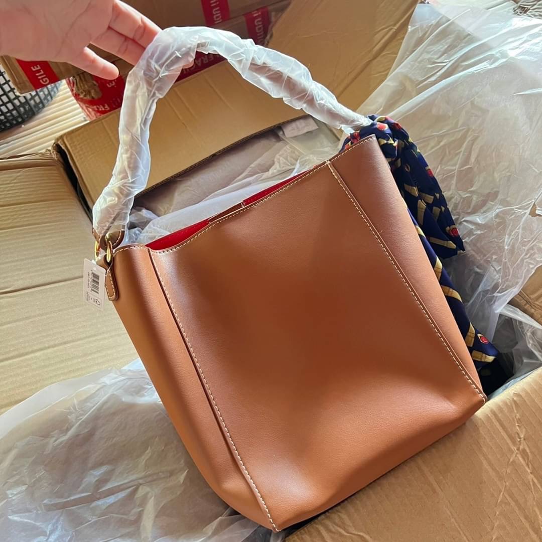 Estee Lauder Tote Bag กระเป๋าสะพายไหล่ พร้อมผ้าผูก