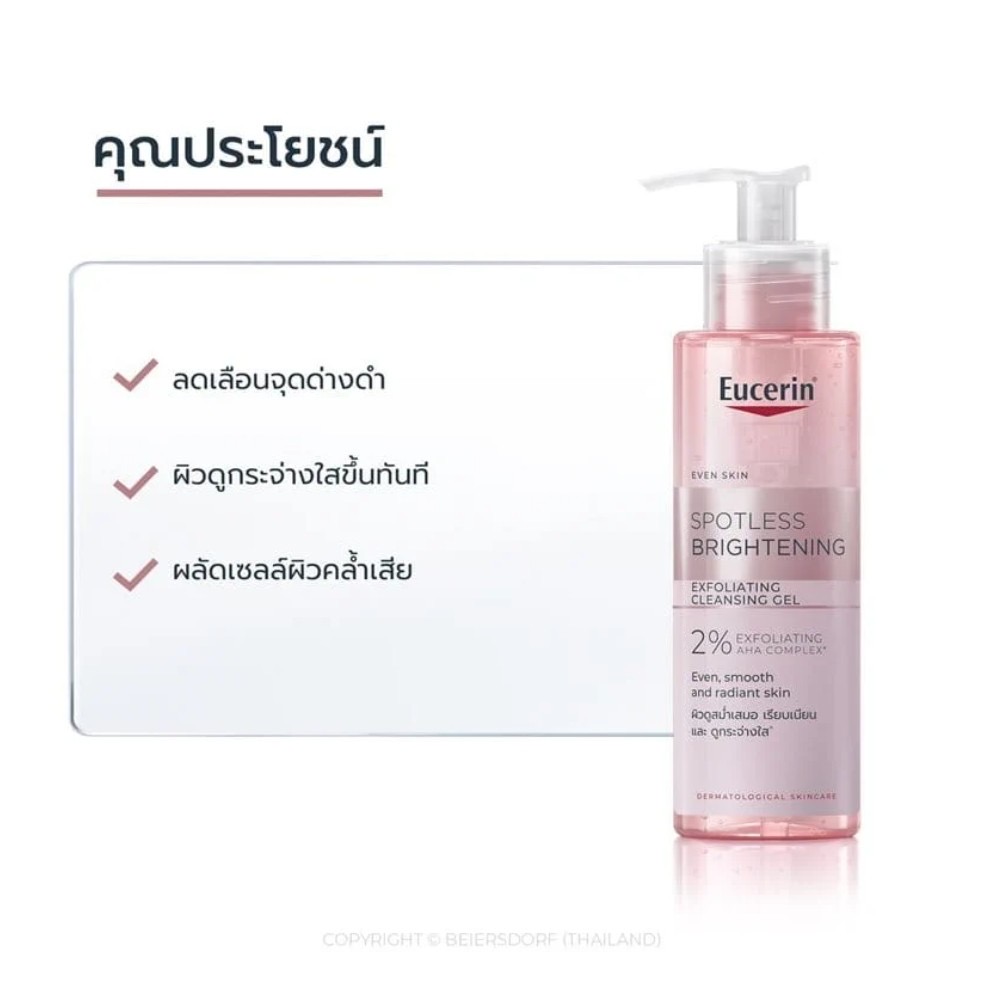 เจลล้างหน้า Eucerin Spotless Brightening Exfoliating Cleansing Gel 200 ml.