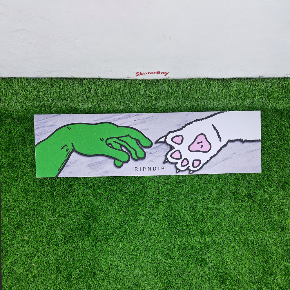 [0304] สติ๊กเกอร์กระดาษทราย 83x24cm ลายแมวขาว ขายโดยแมวส้ม