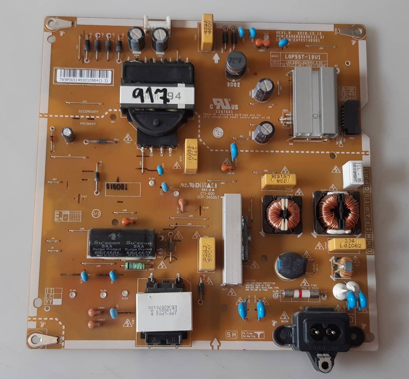 อันที่ 917 LG 55UM7300 ซัฟฟลาย EAX68284301 EAY65149301 ดีเทสแล้ว