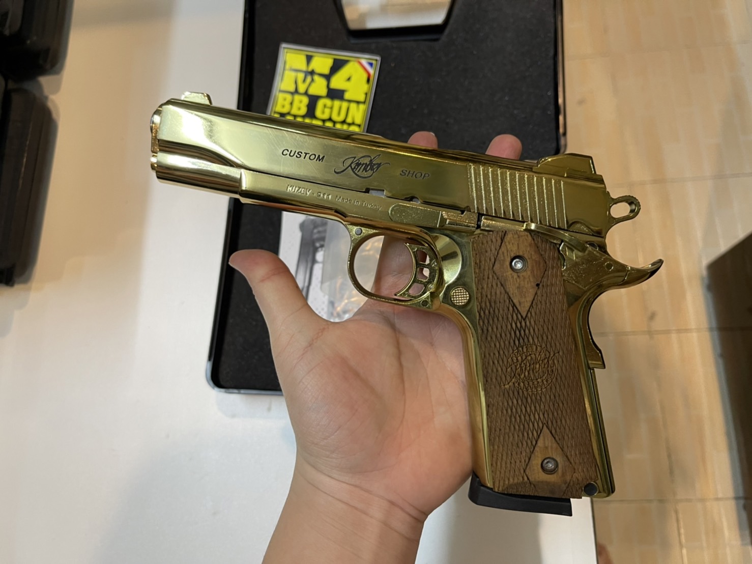 KUZEY M1911 ลาย KIMBER SHOP ลำกล้อง 5" สีทอง