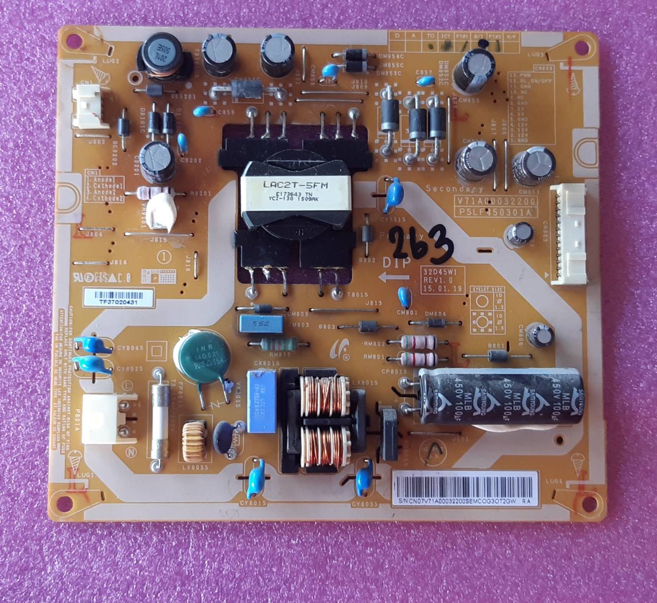 อันที่ 263 TOSHIBA 32L2550VT ซัฟฟลาย V17A00032200 ดีเทสแล้ว