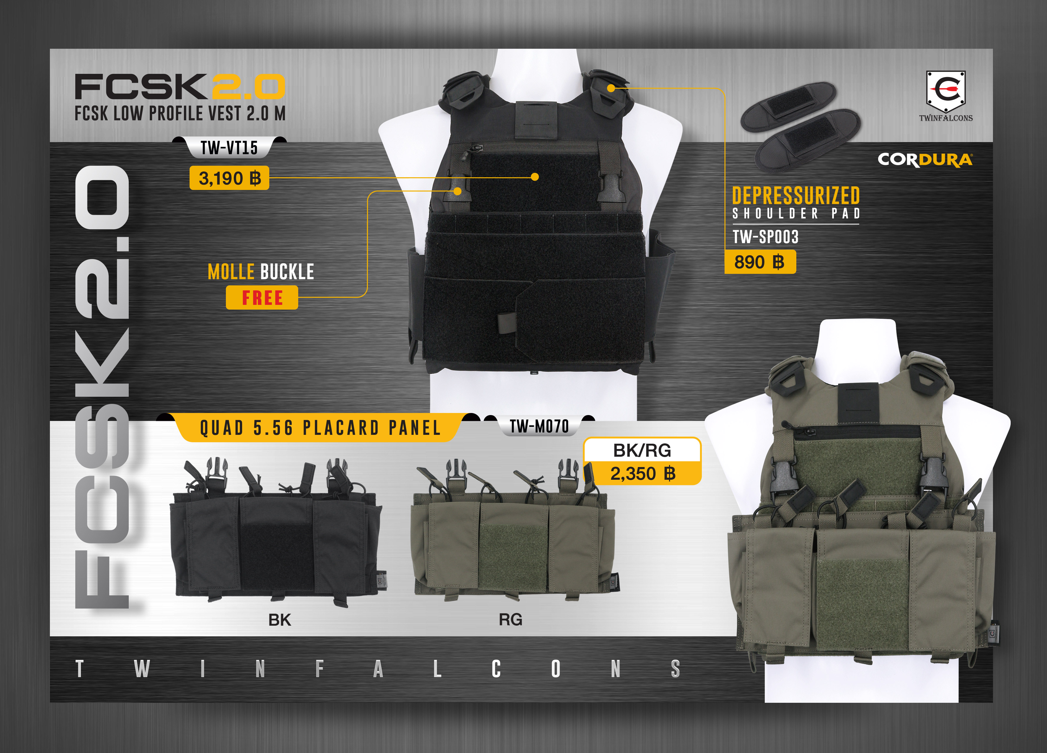 FCSK 2.0 Plate Carrier (Twinfalcons) / ซองแม็กกาซีน (Twinfalcons)