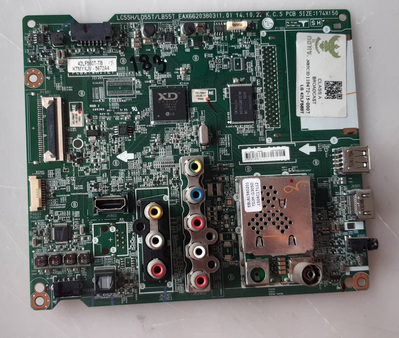 อันที่ 183 LG 42LF560T ซีสเตร็ม EAX66203803 ดีเทสแล้ว