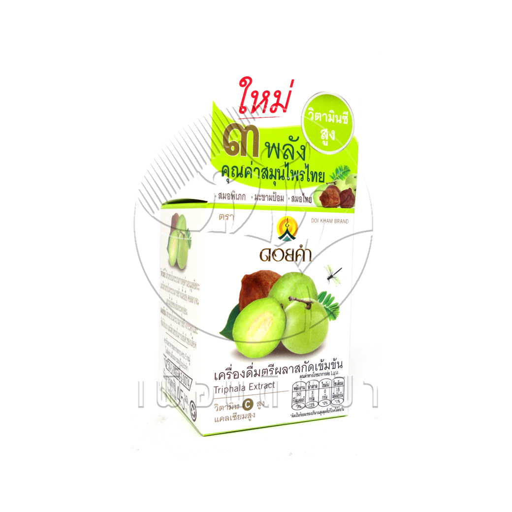 E74 ดอยคำ เครื่องดื่มตรีผลาสกัดเข้มข้น 45ml. "เจ"