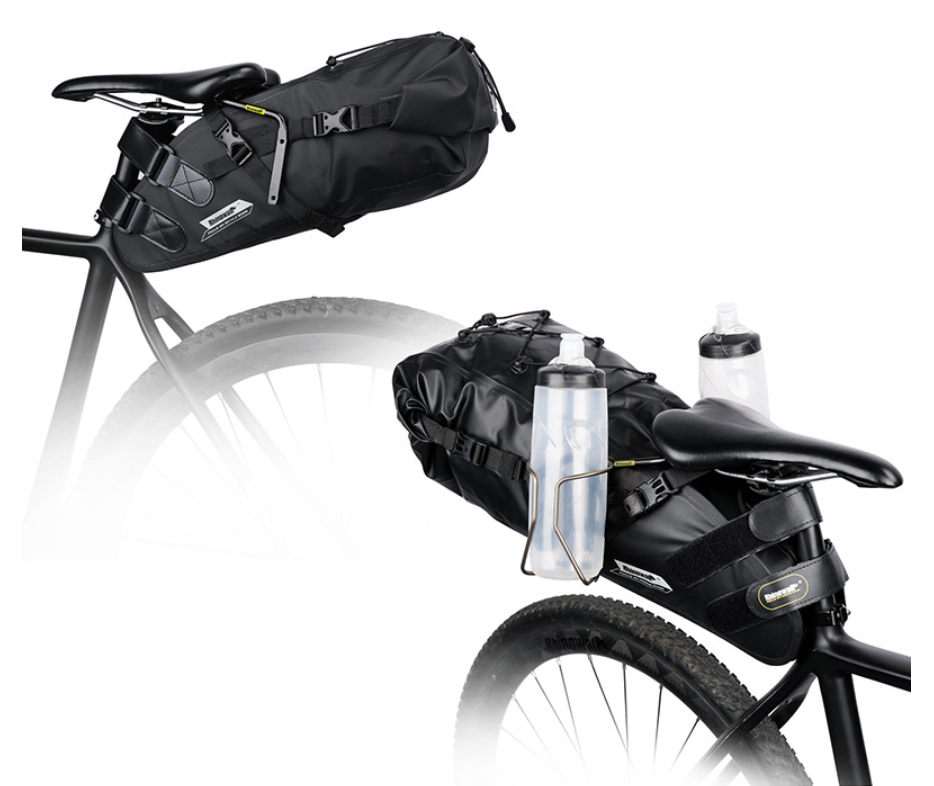 [0901] อุปกรณ์เสริม เบาะจักรยาน ติดกระติกน้ำ แบตเตอรี่เสริม จักรยานไฟฟ้า 2ช่อง เดินทางไกล travel bike