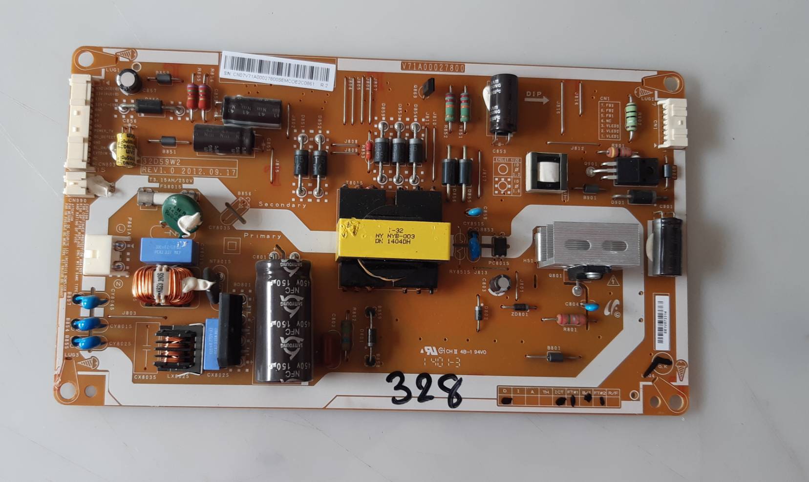 อันที่ 328 TOSHIBA 32P2300VT ซัฟฟลาย V71A00027800 ดีเทสแล้ว