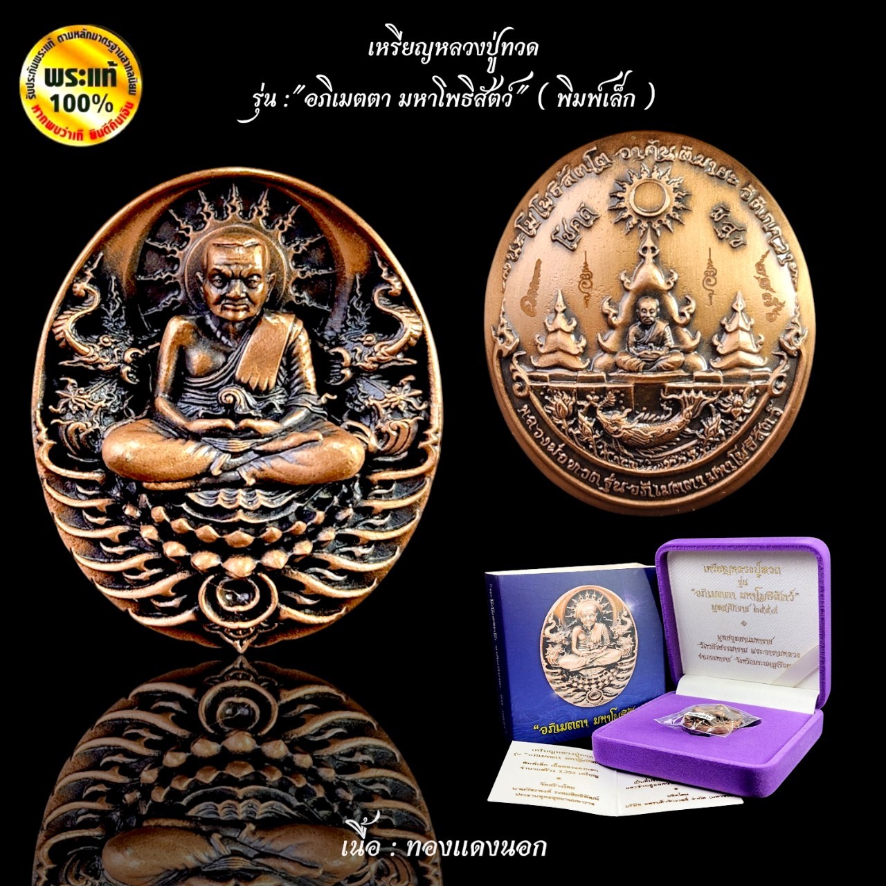เหรียญหลวงปู่ทวด รุ่น " อภิเมตตา มหาโพธิสัตว์ " ( พิมพ์เล็ก )