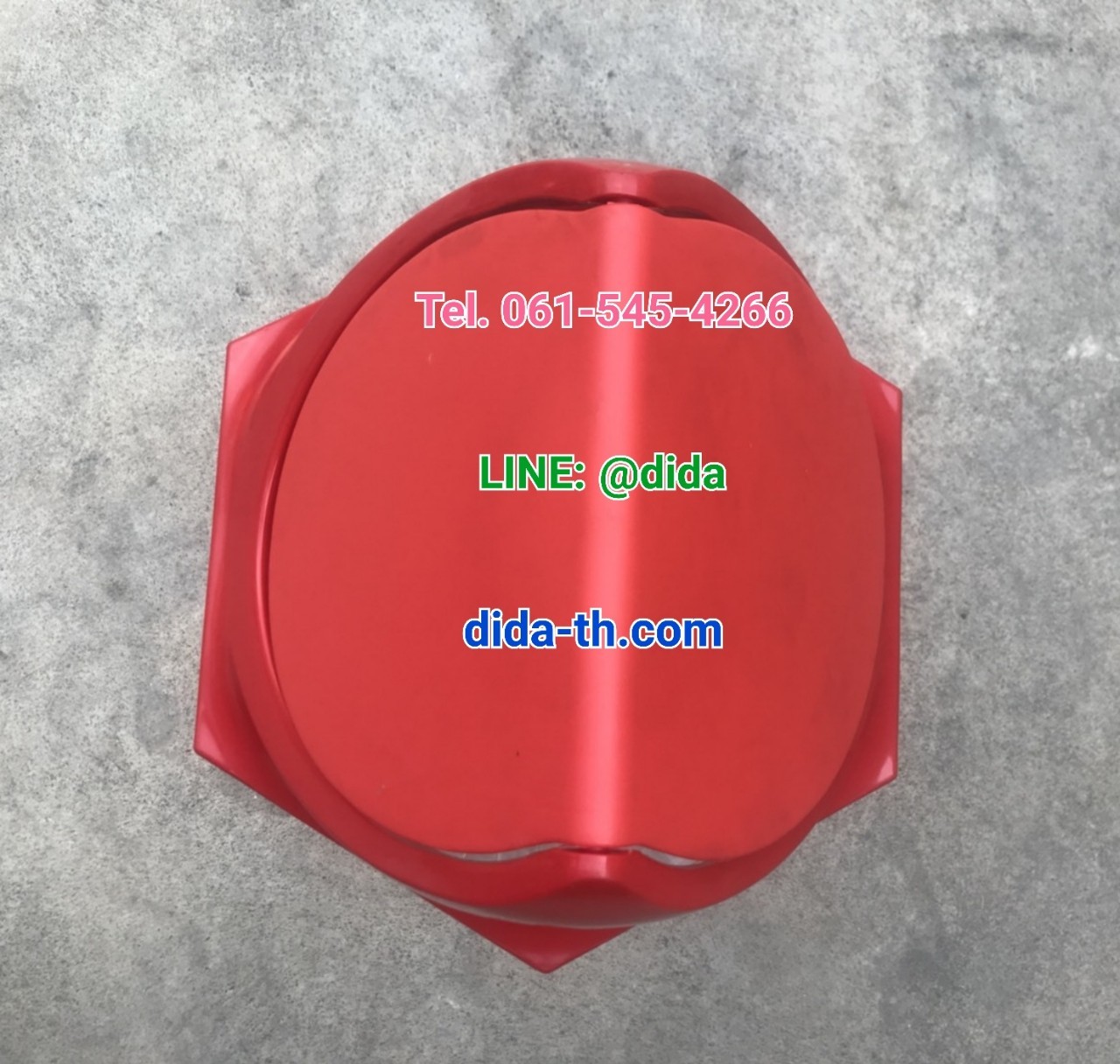 ถังขยะใส ทรงหกเหลี่ยม 56 ลิตร ฝาแกว่ง ฝาสี