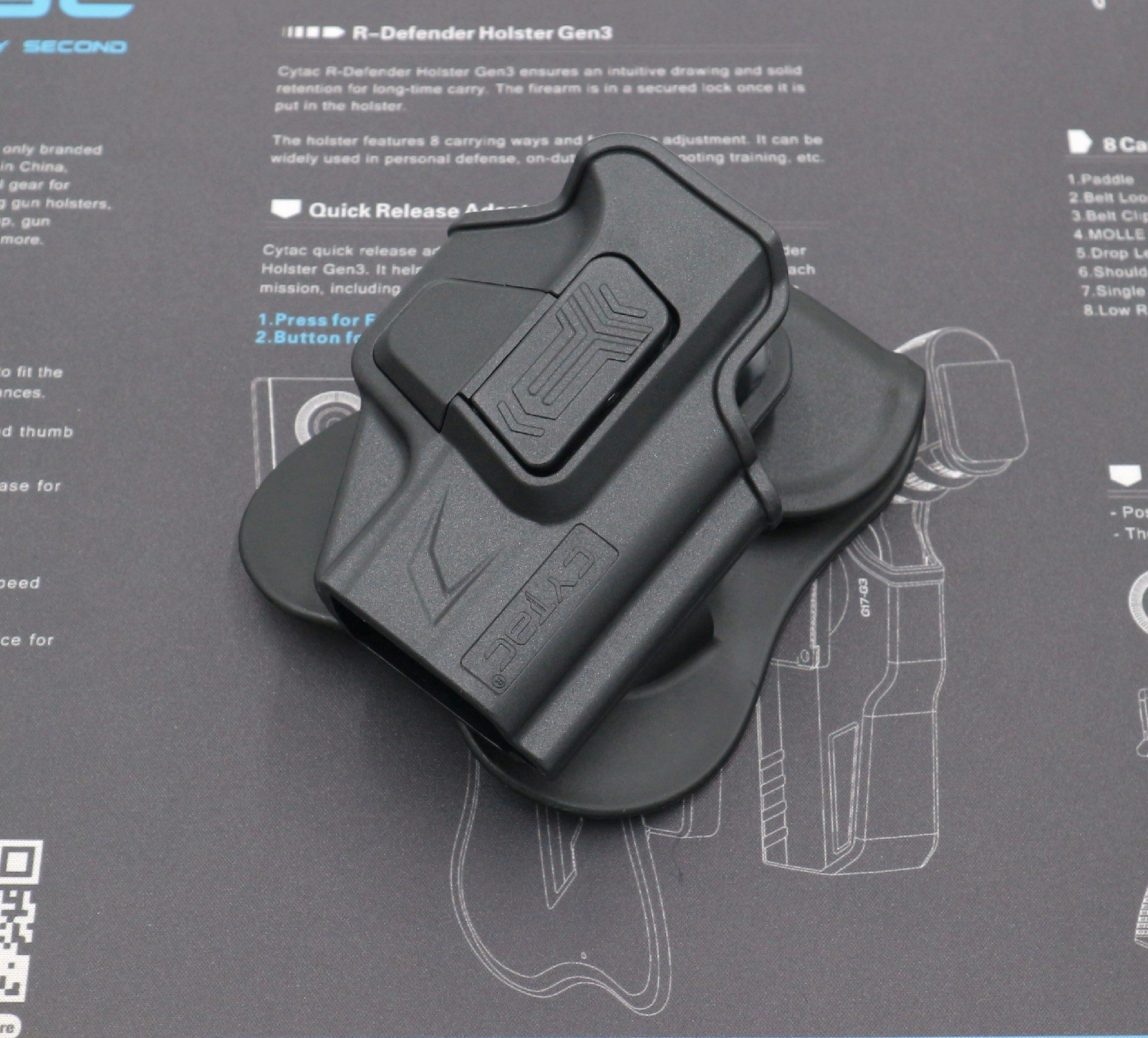 CYTAC ซองพกนอกปลดล็อคนิ้วชี้ Springfield Hellcat H11 (K0500)