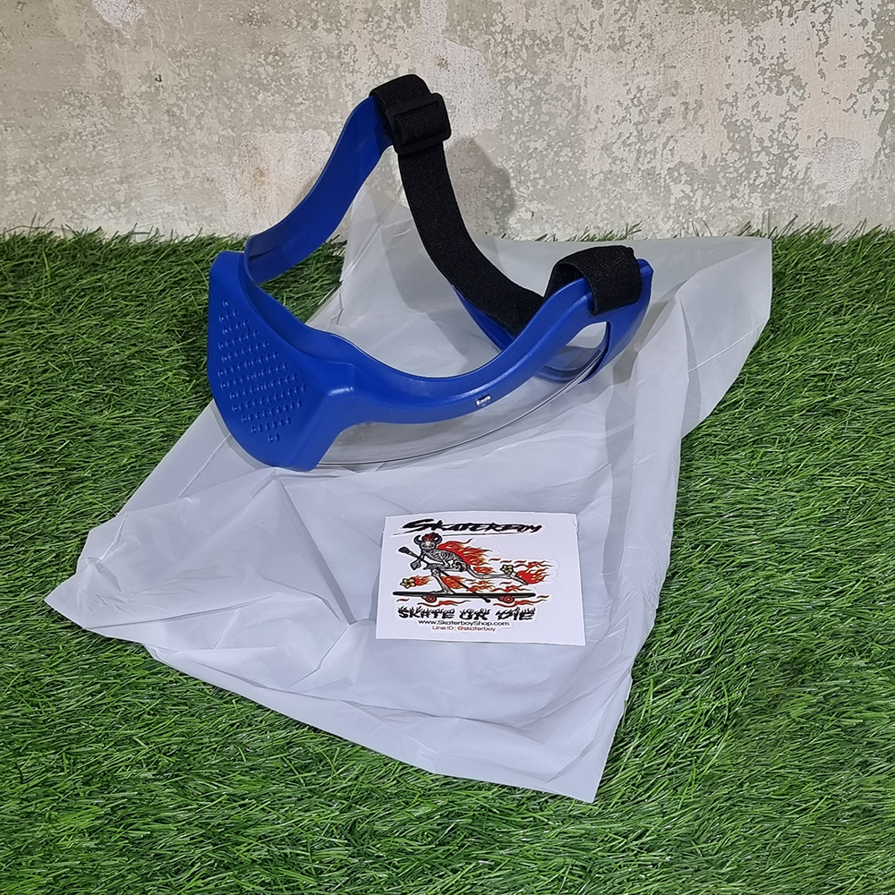 0101 ลด50% face shield ออกกำลังกาย คลุมทั้งหน้า ป้องกันละอองฝอย Airborne ระบายอากาศด้านล่าง