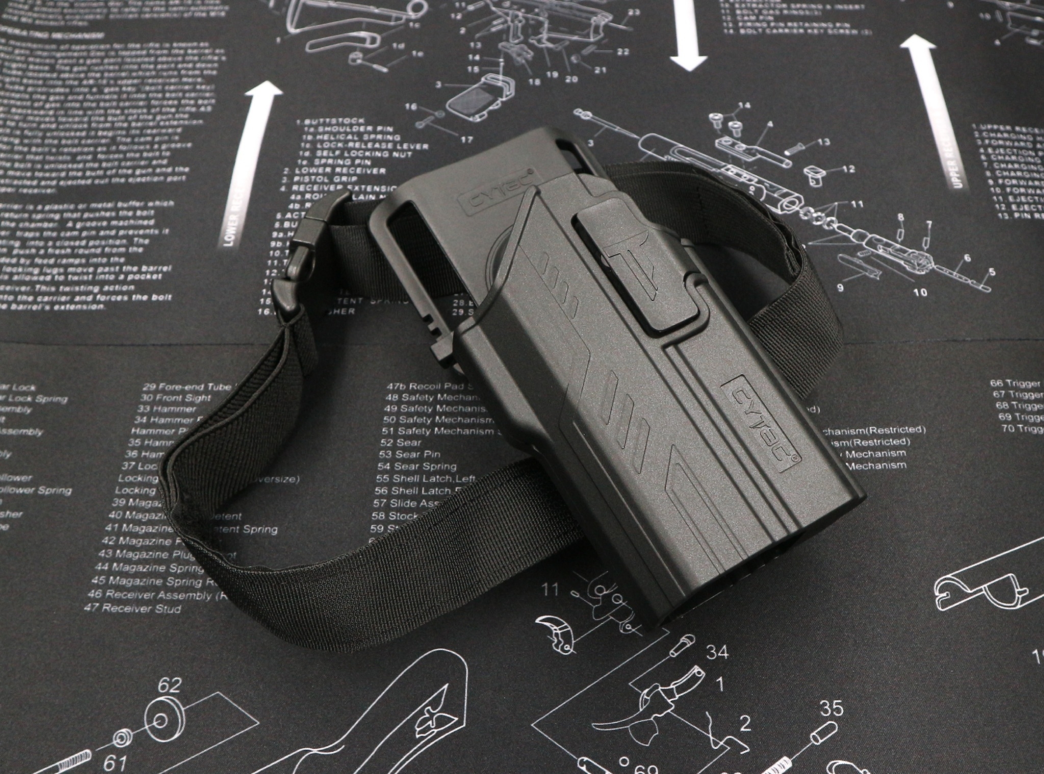 ซองปืน G17 ติดไฟฉาย + เพลทลดต่ำ Cytac (K0980)