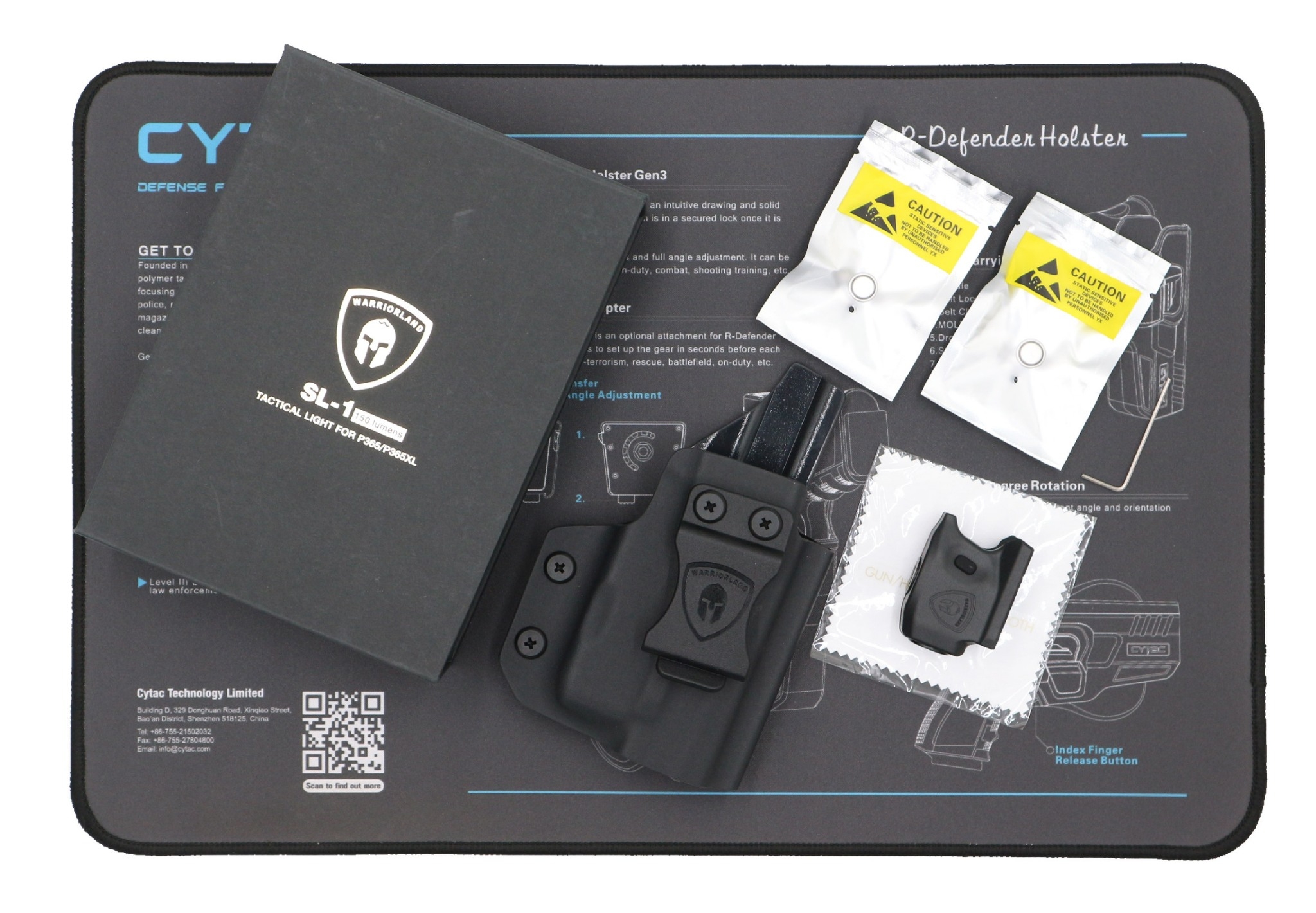 ไฟฉาย Warriorland SL-1 + ซองพกใน Kydex รุ่น Sig Sauer P365 (K2460)