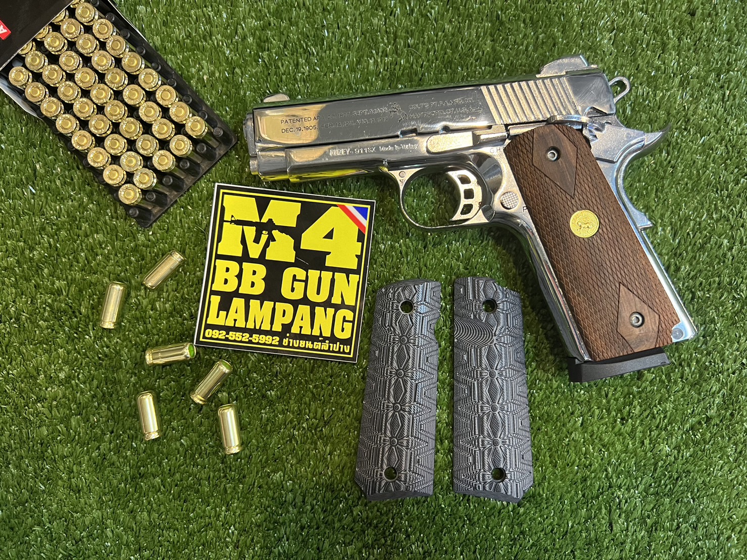 KUZEY M1911 ลาย 100 YEARS ลำกล้อง 4" เงินเงา