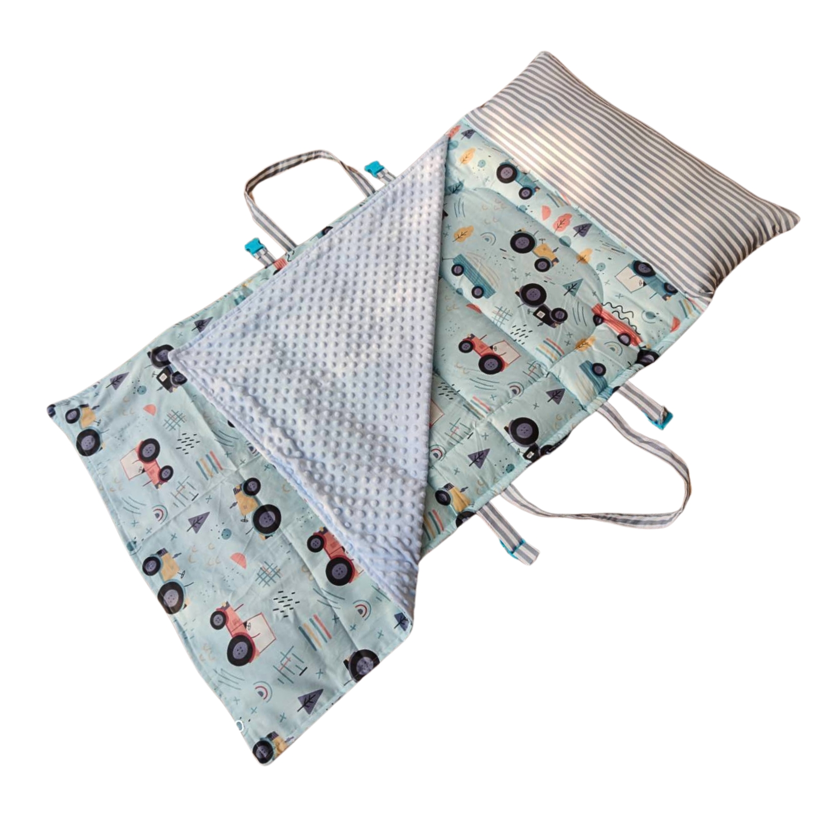 ที่นอนอนุบาล ที่นอนพกพา รุ่น cozy ซักทั้งชิ้น หมอนยาวเย็บติดตัวที่นอน