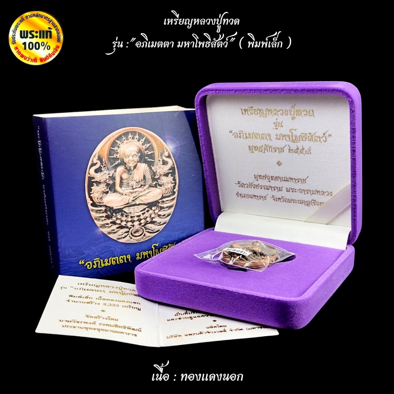 เหรียญหลวงปู่ทวด รุ่น " อภิเมตตา มหาโพธิสัตว์ " ( พิมพ์เล็ก )