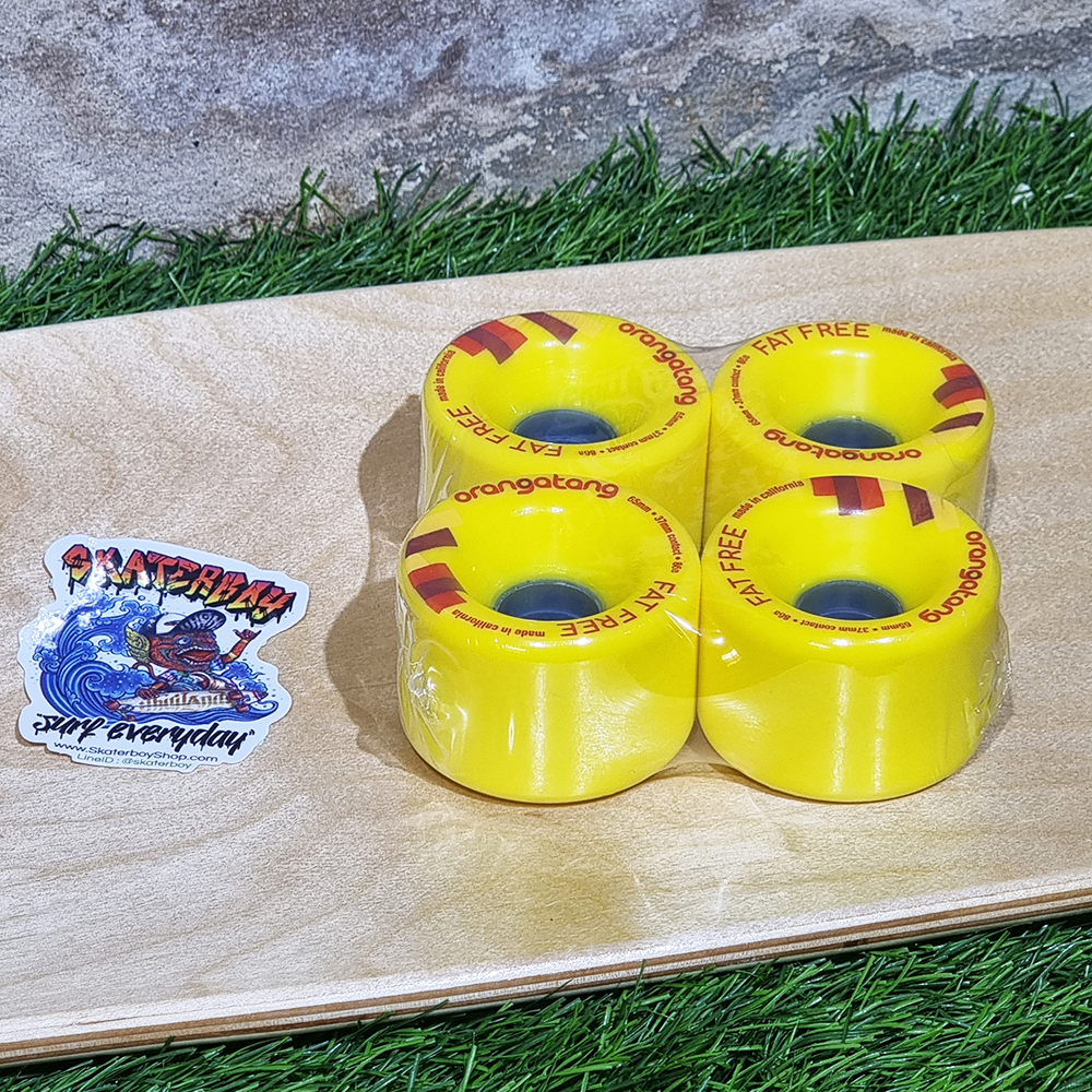 [0316][US] ล้อสเก็ตบอร์ด Orangatang รุ่น FAT FREE 65x37mm 77-86A ฟ้า ส้ม ม่วง เหลือง