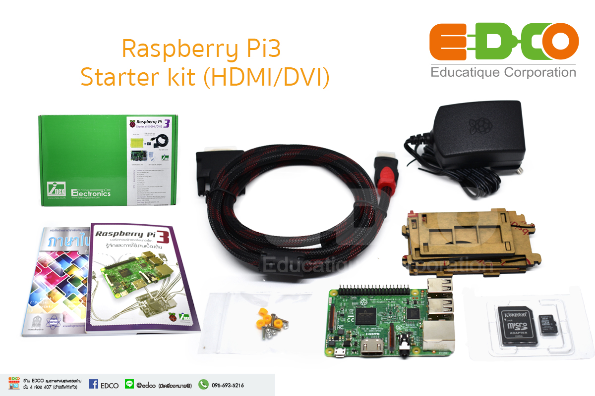 Raspberry Pi3 Starter kit (HDMI-DVI)