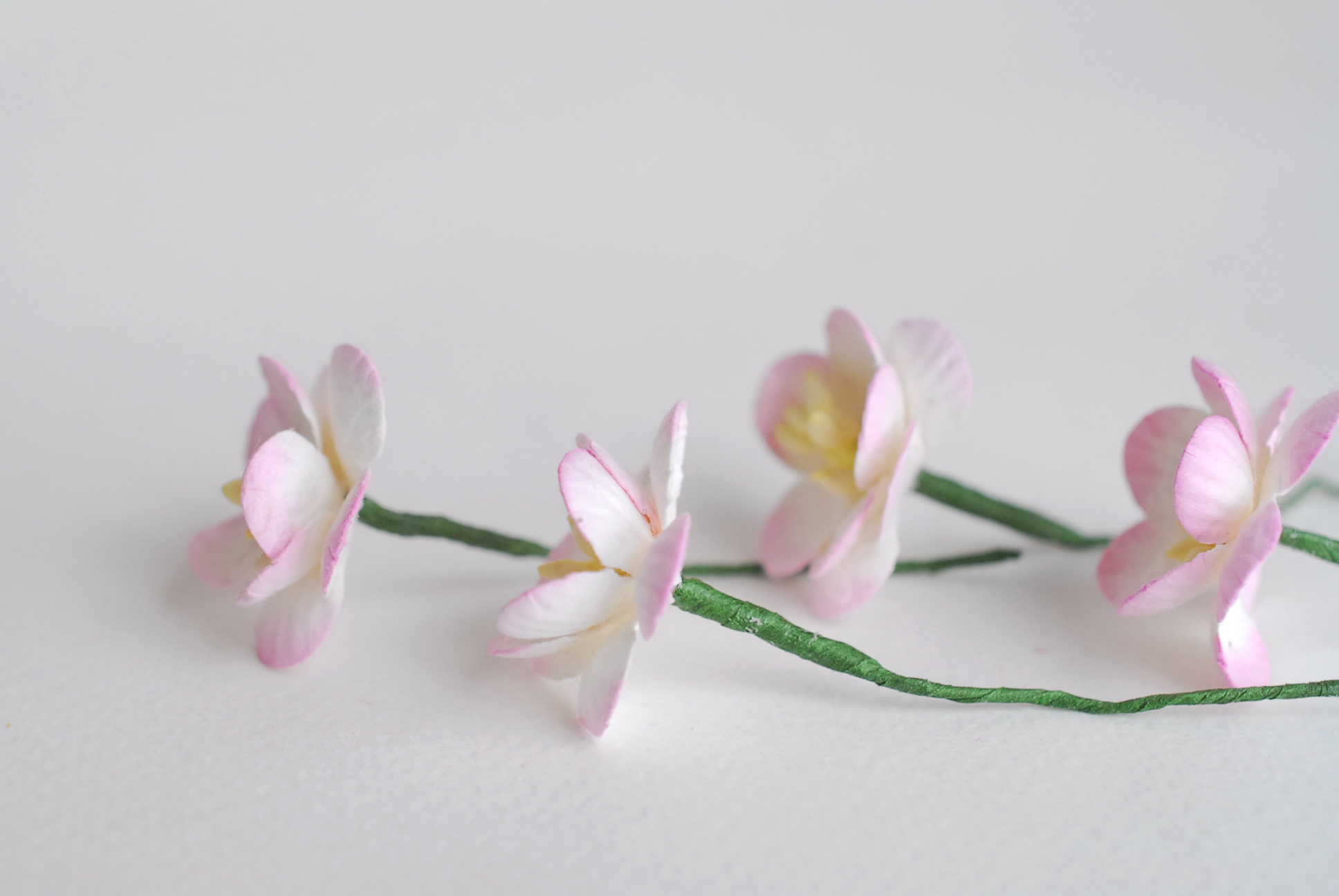 ดอกไม้กระดาษสา ดอกซากุระกระดาษ ดอกไม้กระดาษสาราคาส่ง ดอกไม้กระดาษสำหรับตกแต่งของชำร่วย งานแต่งงาน ทำช่อดอกไม้ติดอกเจ้าบ่าว ข้อมือดอกไม้เจ้าสาว ขนาด2.5 cm. 50 ดอก สีชมพูปัด Paper flowers supplies: DIY wedding tools Cherry blossom (Sakura) 50 pcs. size 2.5