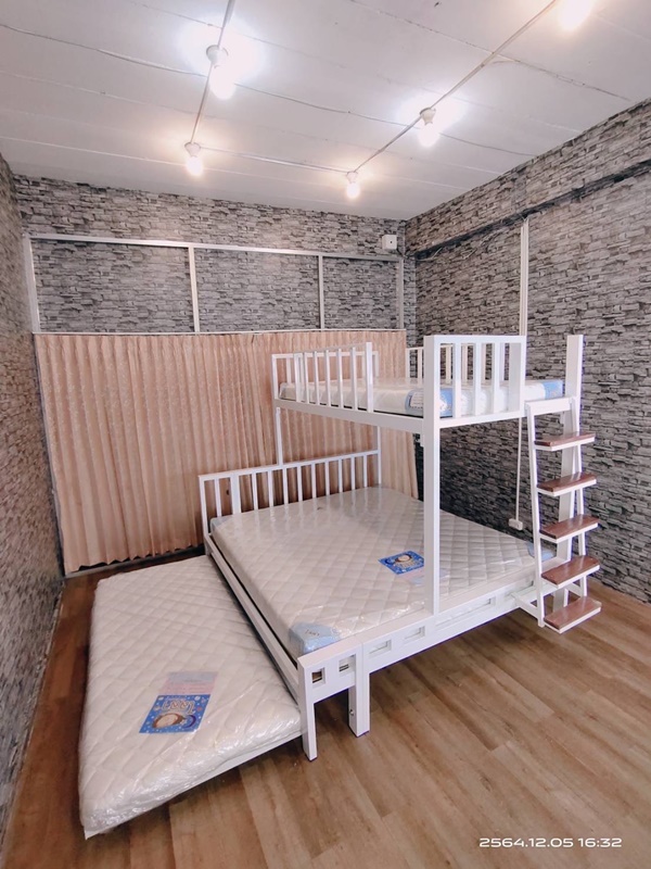 AM101-SL เตียงเหล็ก 6 ฟุต บน3.5ฟุต สไลด์ 3 ฟุต ราคารวมที่นอน