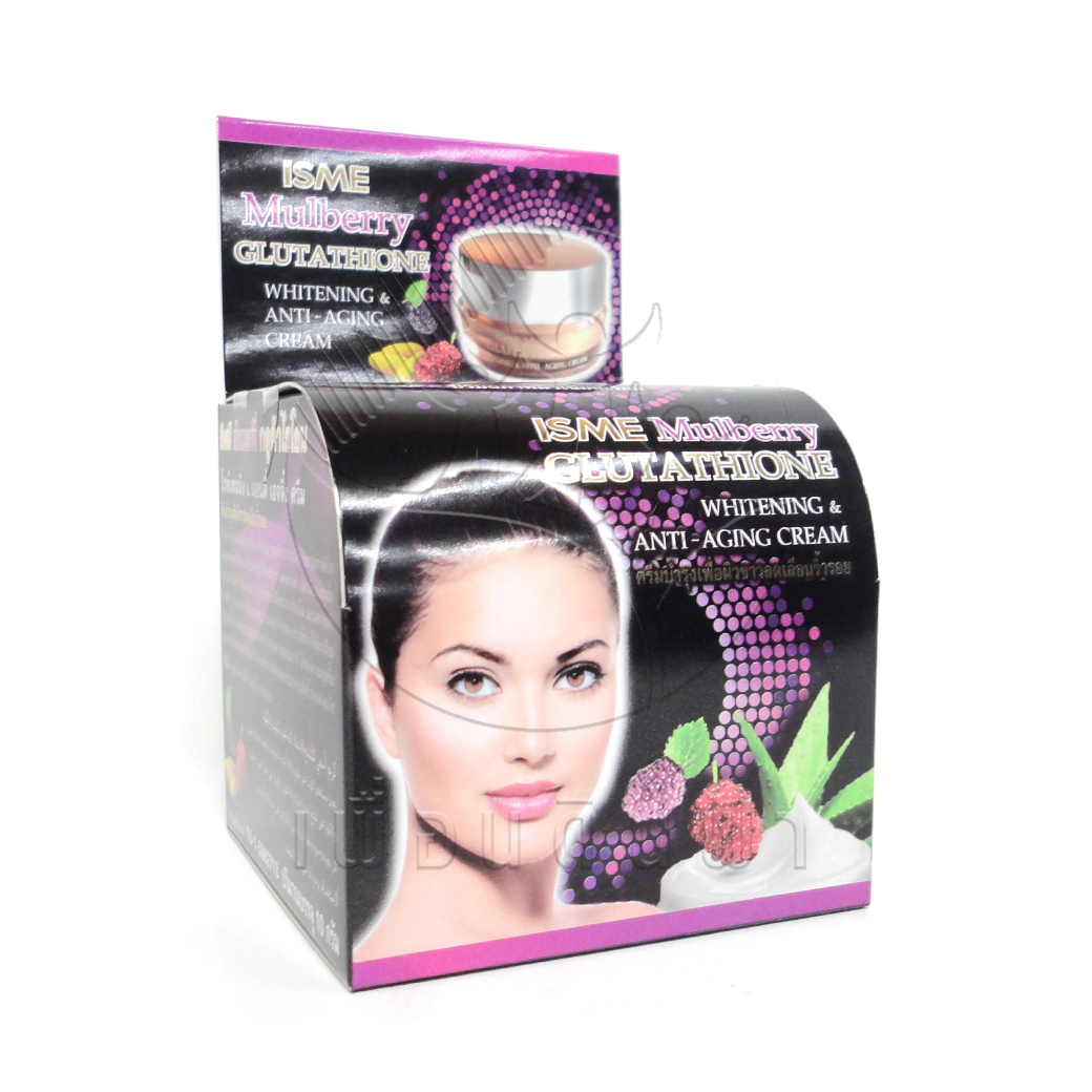 [ISME] มัลเบอร์รี่ กลูต้าไธโอน ครีม Mulberry Glutathione Whitening Cream 10g.