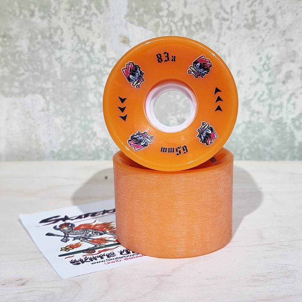 [0316] ล้อสเก็ตบอร์ด ล้อสเนป 65x45mm เปิดหน้า 70x42mm ขอบมน แข็ง 80A 83A 86A ล้อ K6