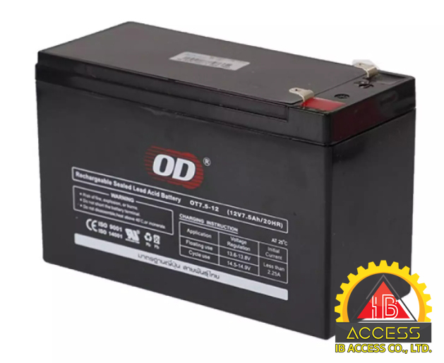 Battery 12V 7.5Ah. ยี่ห้อ OD